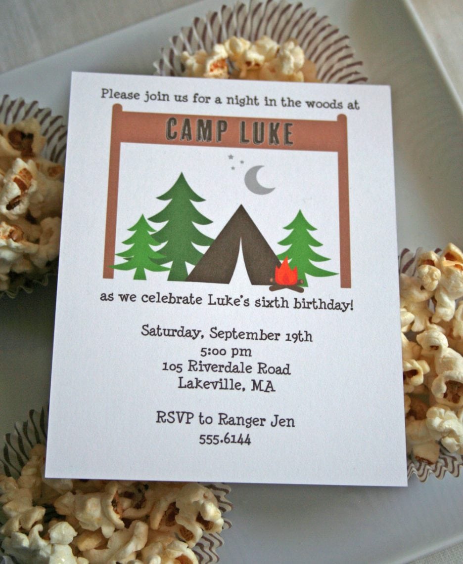 Camping Birthday Invitations â Gangcraft Net